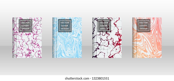 Mixture of acrylic paints. Liquid marble texture. Fluid art. Applicable for design cover, presentation, invitation, flyer, annual report, poster and business card, desing packaging - Vector