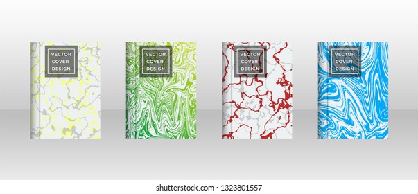 Mixture of acrylic paints. Liquid marble texture. Fluid art. Applicable for design cover, presentation, invitation, flyer, annual report, poster and business card, desing packaging - Vector