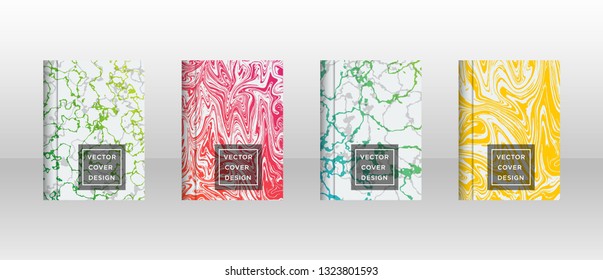Mixture of acrylic paints. Liquid marble texture. Fluid art. Applicable for design cover, presentation, invitation, flyer, annual report, poster and business card, desing packaging - Vector