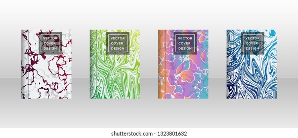 Mixture of acrylic paints. Liquid marble texture. Fluid art. Applicable for design cover, presentation, invitation, flyer, annual report, poster and business card, desing packaging - Vector