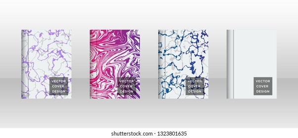 Mixture of acrylic paints. Liquid marble texture. Fluid art. Applicable for design cover, presentation, invitation, flyer, annual report, poster and business card, desing packaging - Vector