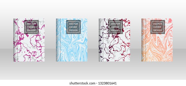 Mixture of acrylic paints. Liquid marble texture. Fluid art. Applicable for design cover, presentation, invitation, flyer, annual report, poster and business card, desing packaging - Vector