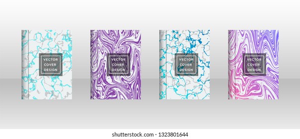 Mixture of acrylic paints. Liquid marble texture. Fluid art. Applicable for design cover, presentation, invitation, flyer, annual report, poster and business card, desing packaging - Vector