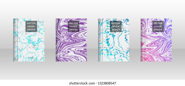 Mixture of acrylic paints. Liquid marble texture. Fluid art. Applicable for design cover, presentation, invitation, flyer, annual report, poster and business card, desing packaging - Vector