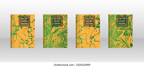 Mixture of acrylic paints. Liquid marble texture. Fluid art. Applicable for design cover, presentation, invitation, flyer, annual report, poster and business card, desing packaging - Vector
