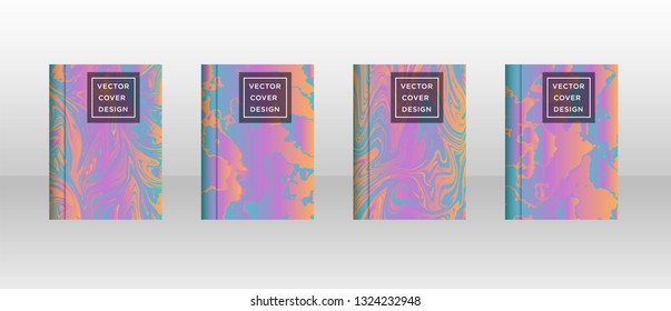Mixture of acrylic paints. Liquid marble texture. Fluid art. Applicable for design cover, presentation, invitation, flyer, annual report, poster and business card, desing packaging - Vector