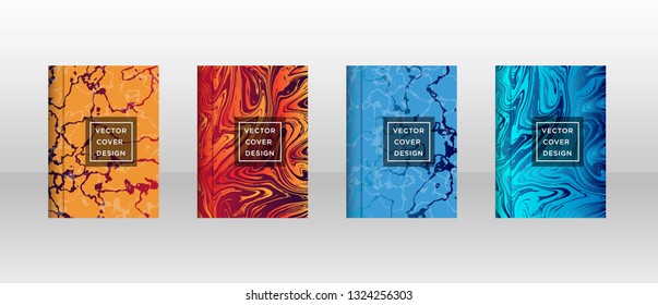 Mixture of acrylic paints. Liquid marble texture. Fluid art. Applicable for design cover, presentation, invitation, flyer, annual report, poster and business card, desing packaging - Vector