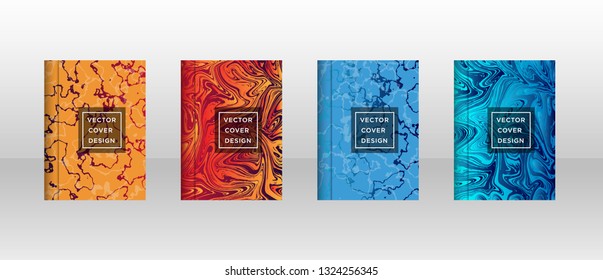 Mixture of acrylic paints. Liquid marble texture. Fluid art. Applicable for design cover, presentation, invitation, flyer, annual report, poster and business card, desing packaging - Vector