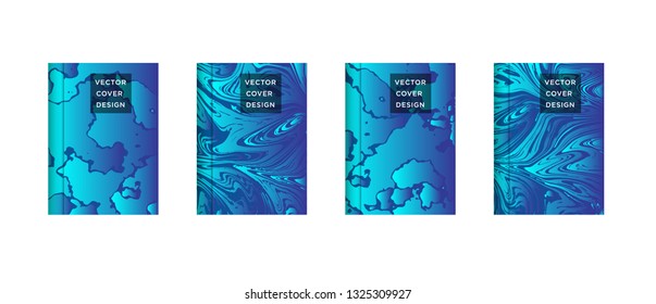 Mixture of acrylic paints. Liquid marble texture. Fluid art. Applicable for design cover, presentation, invitation, flyer, annual report, poster and business card, desing packaging – Vector