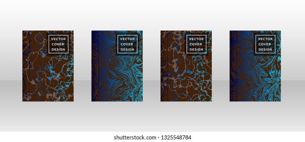Mixture of acrylic paints. Liquid marble texture. Fluid art. Applicable for design cover, presentation, invitation, flyer, annual report, poster and business card, desing packaging - Vector
