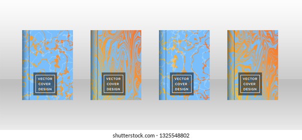 Mixture of acrylic paints. Liquid marble texture. Fluid art. Applicable for design cover, presentation, invitation, flyer, annual report, poster and business card, desing packaging - Vector