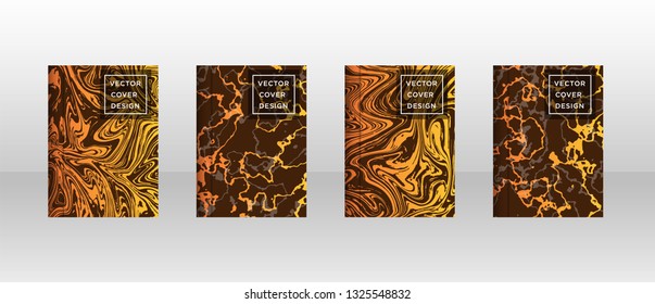 Mixture of acrylic paints. Liquid marble texture. Fluid art. Applicable for design cover, presentation, invitation, flyer, annual report, poster and business card, desing packaging - Vector