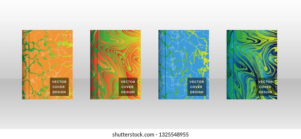 Mixture of acrylic paints. Liquid marble texture. Fluid art. Applicable for design cover, presentation, invitation, flyer, annual report, poster and business card, desing packaging - Vector