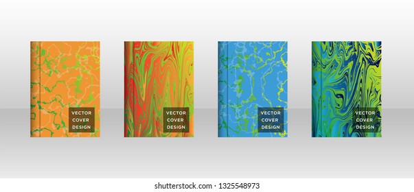 Mixture of acrylic paints. Liquid marble texture. Fluid art. Applicable for design cover, presentation, invitation, flyer, annual report, poster and business card, desing packaging - Vector