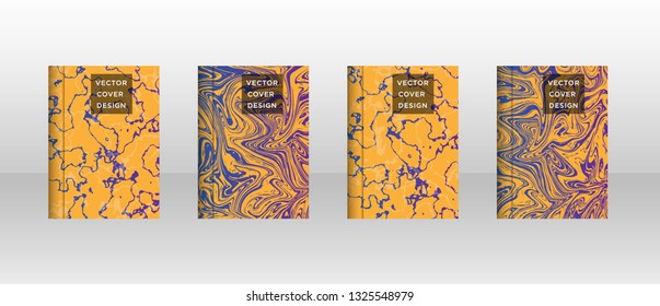 Mixture of acrylic paints. Liquid marble texture. Fluid art. Applicable for design cover, presentation, invitation, flyer, annual report, poster and business card, desing packaging - Vector