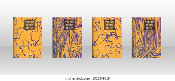 Mixture of acrylic paints. Liquid marble texture. Fluid art. Applicable for design cover, presentation, invitation, flyer, annual report, poster and business card, desing packaging - Vector