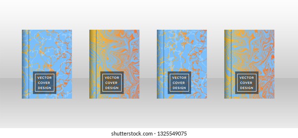 Mixture of acrylic paints. Liquid marble texture. Fluid art. Applicable for design cover, presentation, invitation, flyer, annual report, poster and business card, desing packaging - Vector