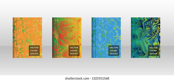 Mixture of acrylic paints. Liquid marble texture. Fluid art. Applicable for design cover, presentation, invitation, flyer, annual report, poster and business card, desing packaging - Vector