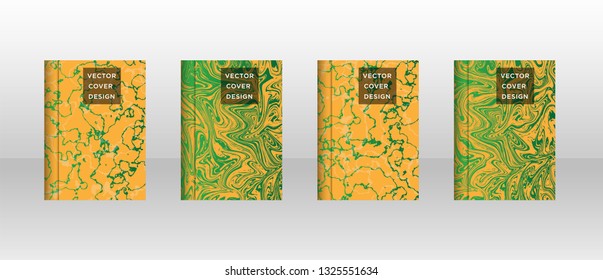 Mixture of acrylic paints. Liquid marble texture. Fluid art. Applicable for design cover, presentation, invitation, flyer, annual report, poster and business card, desing packaging - Vector