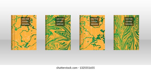 Mixture of acrylic paints. Liquid marble texture. Fluid art. Applicable for design cover, presentation, invitation, flyer, annual report, poster and business card, desing packaging - Vector