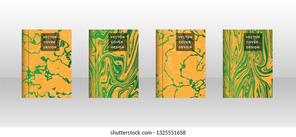 Mixture of acrylic paints. Liquid marble texture. Fluid art. Applicable for design cover, presentation, invitation, flyer, annual report, poster and business card, desing packaging - Vector