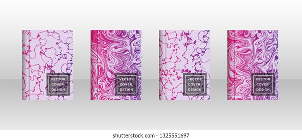 Mixture of acrylic paints. Liquid marble texture. Fluid art. Applicable for design cover, presentation, invitation, flyer, annual report, poster and business card, desing packaging - Vector