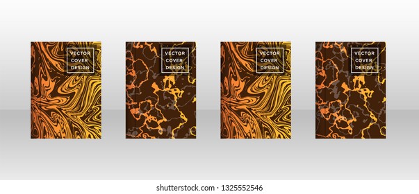 Mixture of acrylic paints. Liquid marble texture. Fluid art. Applicable for design cover, presentation, invitation, flyer, annual report, poster and business card, desing packaging - Vector