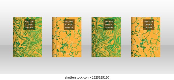 Mixture of acrylic paints. Liquid marble texture. Fluid art. Applicable for design cover, presentation, invitation, flyer, annual report, poster and business card, desing packaging - Vector