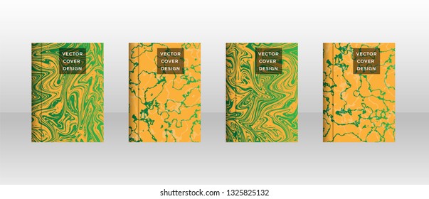 Mixture of acrylic paints. Liquid marble texture. Fluid art. Applicable for design cover, presentation, invitation, flyer, annual report, poster and business card, desing packaging - Vector