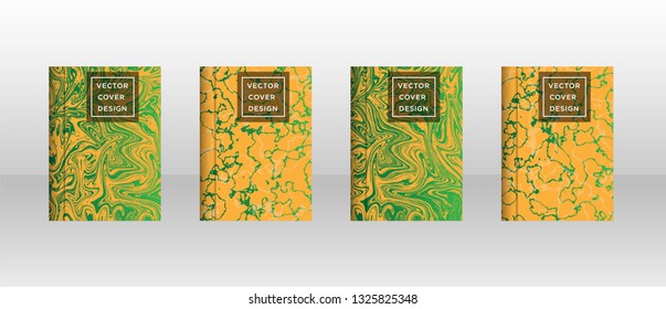 Mixture of acrylic paints. Liquid marble texture. Fluid art. Applicable for design cover, presentation, invitation, flyer, annual report, poster and business card, desing packaging - Vector