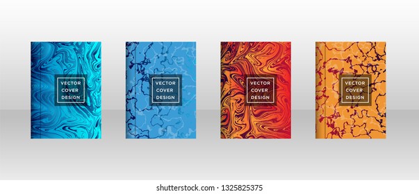 Mixture of acrylic paints. Liquid marble texture. Fluid art. Applicable for design cover, presentation, invitation, flyer, annual report, poster and business card, desing packaging - Vector
