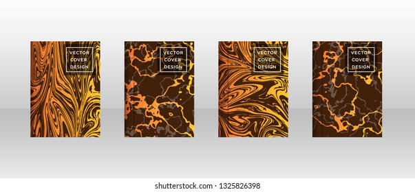 Mixture of acrylic paints. Liquid marble texture. Fluid art. Applicable for design cover, presentation, invitation, flyer, annual report, poster and business card, desing packaging - Vector