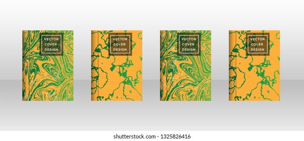 Mixture of acrylic paints. Liquid marble texture. Fluid art. Applicable for design cover, presentation, invitation, flyer, annual report, poster and business card, desing packaging - Vector