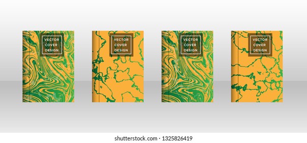Mixture of acrylic paints. Liquid marble texture. Fluid art. Applicable for design cover, presentation, invitation, flyer, annual report, poster and business card, desing packaging - Vector