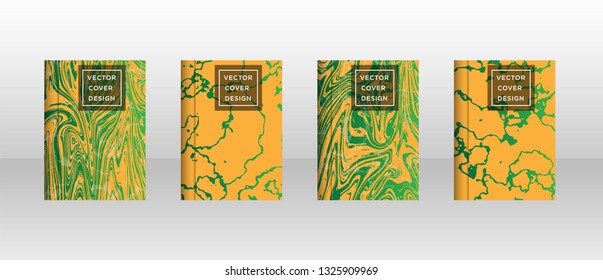 Mixture of acrylic paints. Liquid marble texture. Fluid art. Applicable for design cover, presentation, invitation, flyer, annual report, poster and business card, desing packaging - Vector