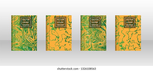 Mixture of acrylic paints. Liquid marble texture. Fluid art. Applicable for design cover, presentation, invitation, flyer, annual report, poster and business card, desing packaging - Vector