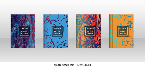 Mixture of acrylic paints. Liquid marble texture. Fluid art. Applicable for design cover, presentation, invitation, flyer, annual report, poster and business card, desing packaging - Vector