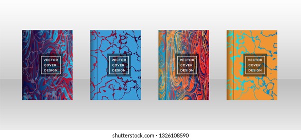Mixture of acrylic paints. Liquid marble texture. Fluid art. Applicable for design cover, presentation, invitation, flyer, annual report, poster and business card, desing packaging - Vector