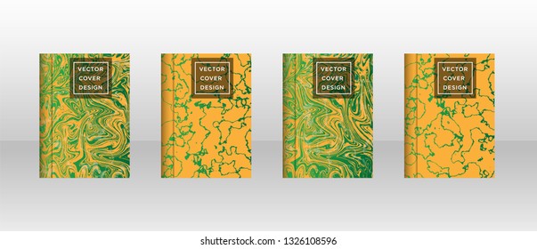 Mixture of acrylic paints. Liquid marble texture. Fluid art. Applicable for design cover, presentation, invitation, flyer, annual report, poster and business card, desing packaging - Vector