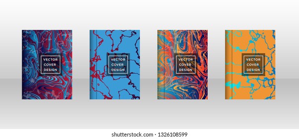 Mixture of acrylic paints. Liquid marble texture. Fluid art. Applicable for design cover, presentation, invitation, flyer, annual report, poster and business card, desing packaging - Vector