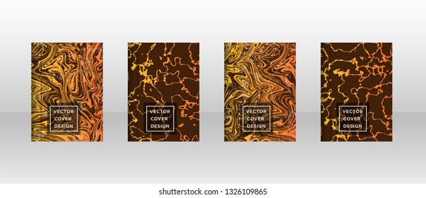 Mixture of acrylic paints. Liquid marble texture. Fluid art. Applicable for design cover, presentation, invitation, flyer, annual report, poster and business card, desing packaging - Vector