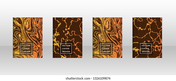 Mixture of acrylic paints. Liquid marble texture. Fluid art. Applicable for design cover, presentation, invitation, flyer, annual report, poster and business card, desing packaging - Vector