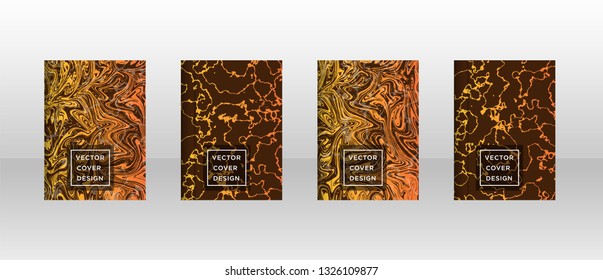 Mixture of acrylic paints. Liquid marble texture. Fluid art. Applicable for design cover, presentation, invitation, flyer, annual report, poster and business card, desing packaging - Vector