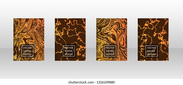 Mixture of acrylic paints. Liquid marble texture. Fluid art. Applicable for design cover, presentation, invitation, flyer, annual report, poster and business card, desing packaging - Vector