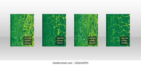 Mixture of acrylic paints. Liquid marble texture. Fluid art. Applicable for design cover, presentation, invitation, flyer, annual report, poster and business card, desing packaging - Vector