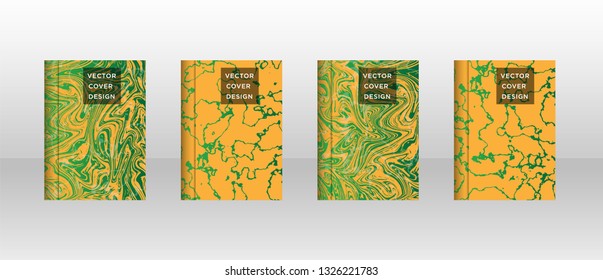 Mixture of acrylic paints. Liquid marble texture. Fluid art. Applicable for design cover, presentation, invitation, flyer, annual report, poster and business card, desing packaging - Vector