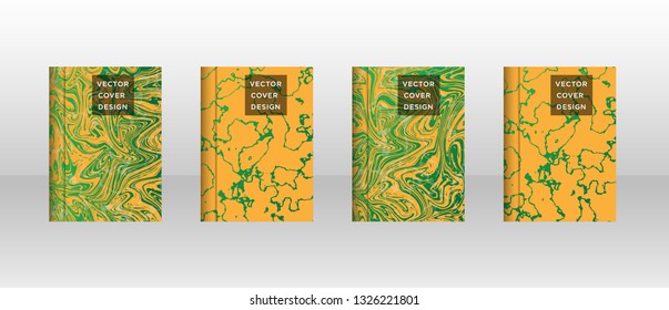 Mixture of acrylic paints. Liquid marble texture. Fluid art. Applicable for design cover, presentation, invitation, flyer, annual report, poster and business card, desing packaging - Vector