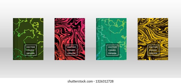 Mixture of acrylic paints. Liquid marble texture. Fluid art. Applicable for design cover, presentation, invitation, flyer, annual report, poster and business card, desing packaging - Vector