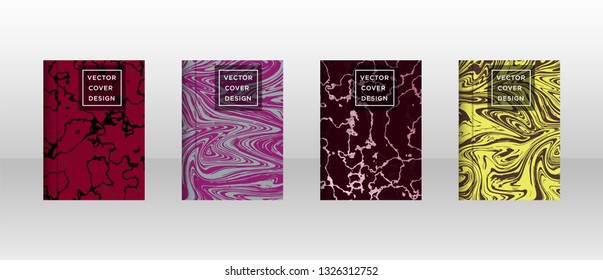 Mixture of acrylic paints. Liquid marble texture. Fluid art. Applicable for design cover, presentation, invitation, flyer, annual report, poster and business card, desing packaging - Vector