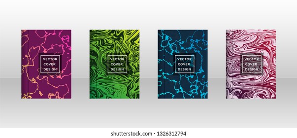 Mixture of acrylic paints. Liquid marble texture. Fluid art. Applicable for design cover, presentation, invitation, flyer, annual report, poster and business card, desing packaging - Vector